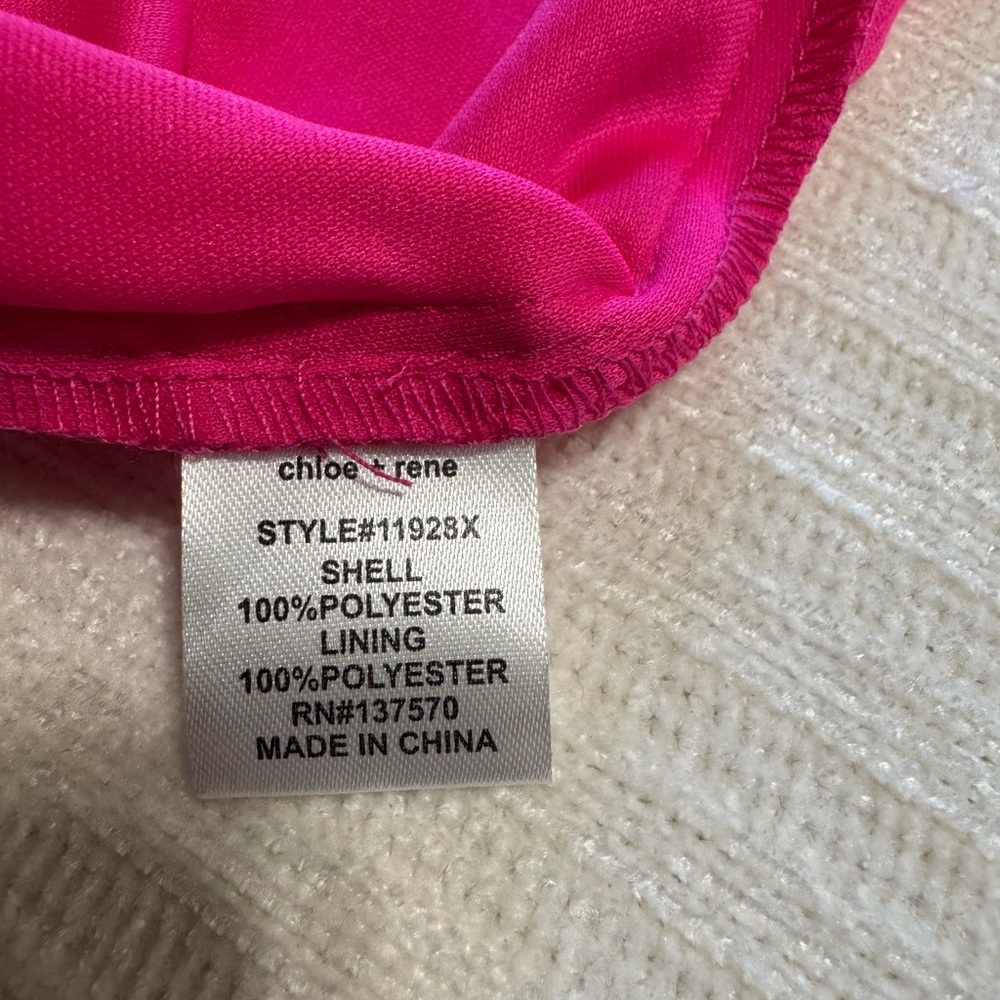 Chloe + Rene Fuchsia Wrap Maxi Dress with Tie Waist - Picture 7 of 7
